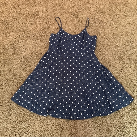 Old Navy Dresses & Skirts - Navy Blue White Polka Dots Cami Swing Dress, Pin-Up, Rockabilly, 1950’s Retro🍒